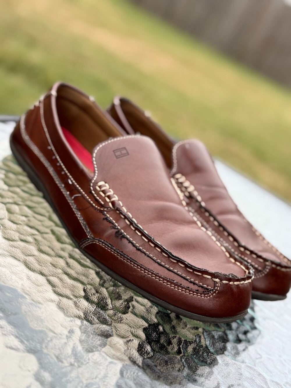 Tommy Hilfiger Dathan Mens 10.5 Brown Loafers Preppy Old Money Y2K Shoes 44 4288